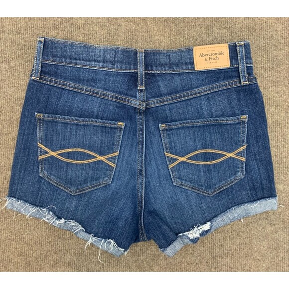 Abercrombie & Fitch Shorts Womens 2/26 Cutoff Rolled Hem Stretch Denim Boho - Picture 2 of 9
